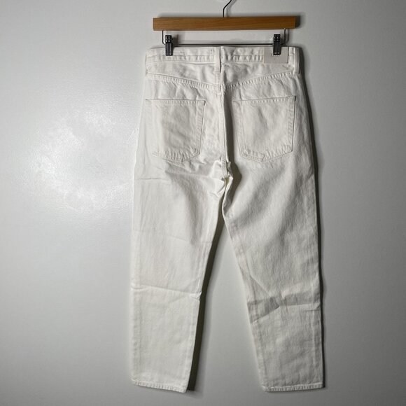 Edwin Jeans Womens 29 White Noise Hana Straight Crop USA Classic High Rise - Picture 4 of 12